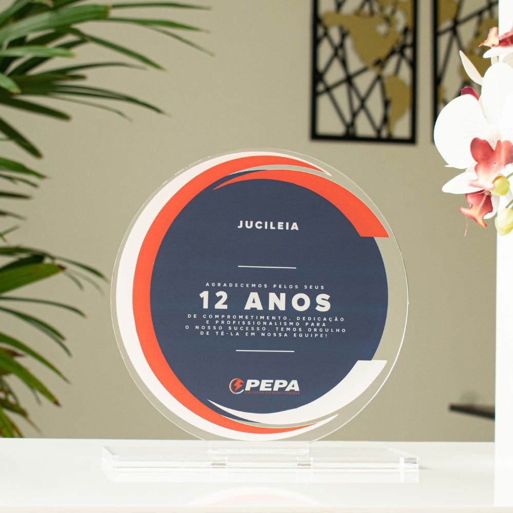 Troféu em Acrilico Personalizado 20cm Troféu em Acrilico Personalizado 20cm