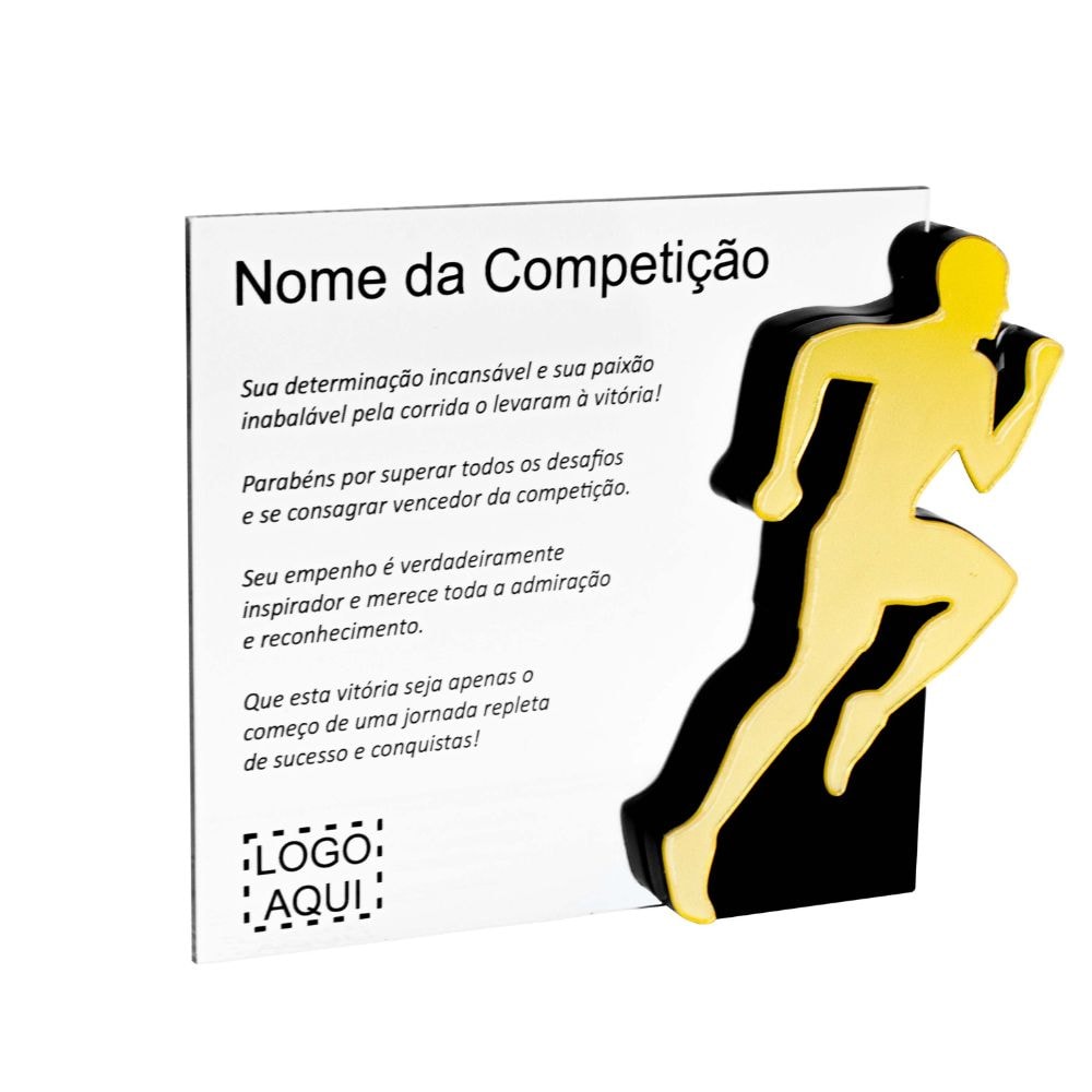 Troféu em Acrílico Personalizado Atlético Velocista