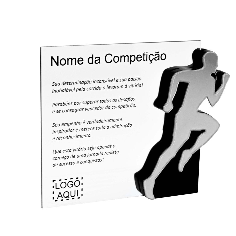 Troféu em Acrílico Personalizado Atlético Velocista Troféu em Acrílico Personalizado Atlético Velocista