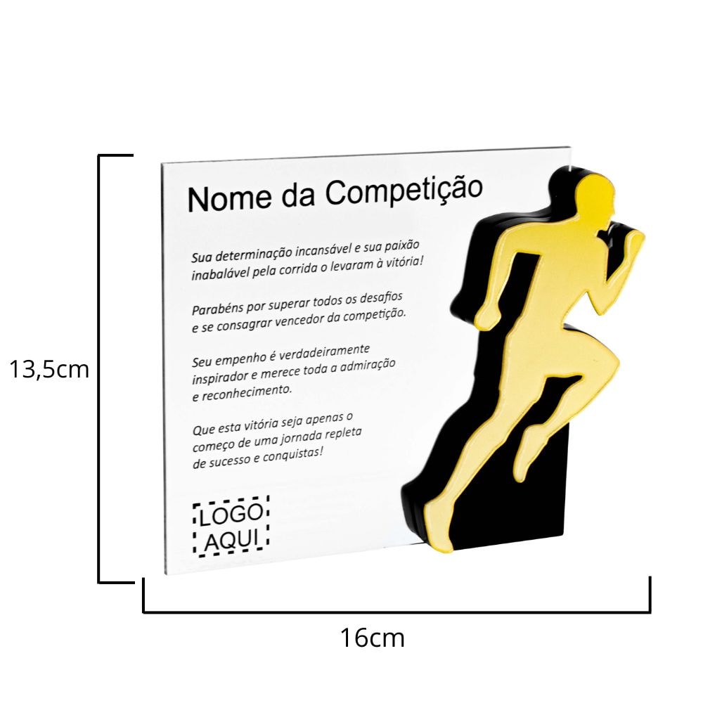 Troféu em Acrílico Personalizado Atlético Velocista