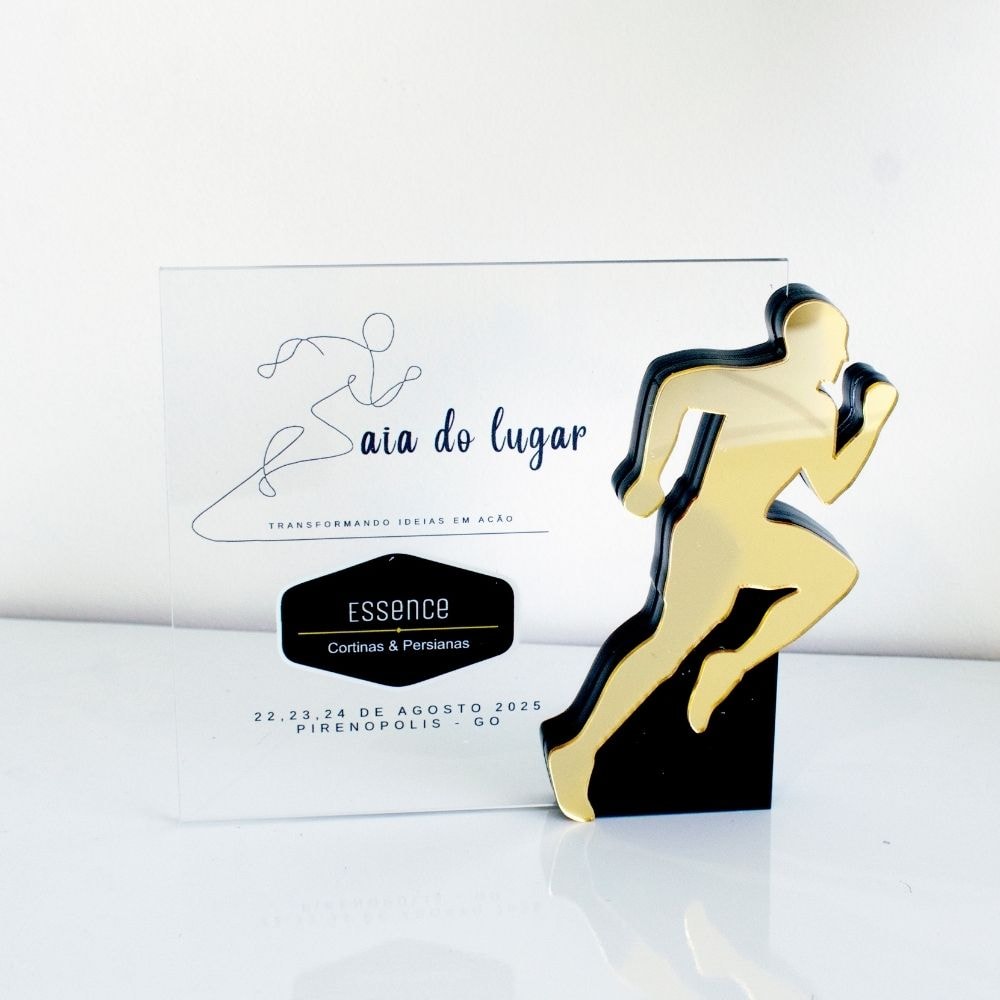 Troféu em Acrílico Personalizado Atlético Velocista