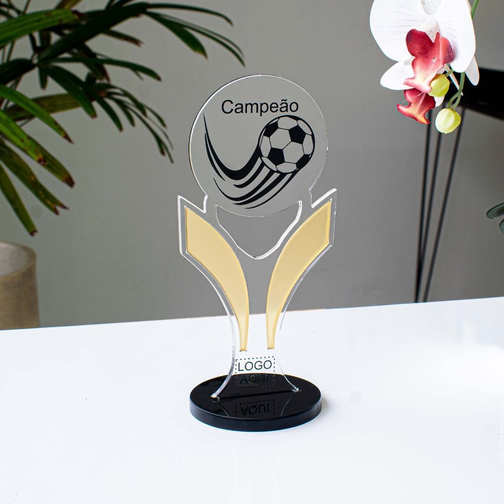 Troféu em Acrílico Personalizado Esportivo Futebol Troféu em Acrílico Personalizado Esportivo Futebol
