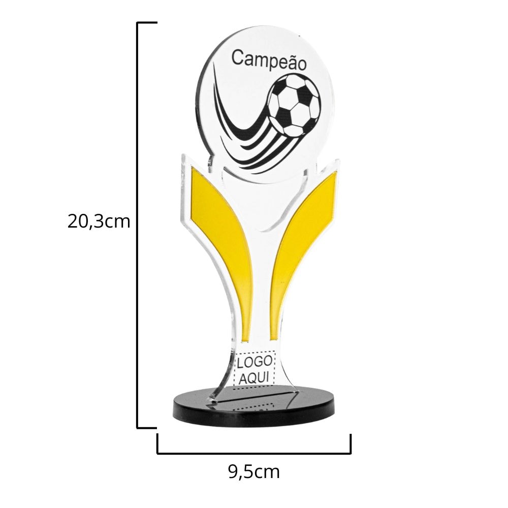 Troféu em Acrílico Personalizado Esportivo Futebol Troféu em Acrílico Personalizado Esportivo Futebol