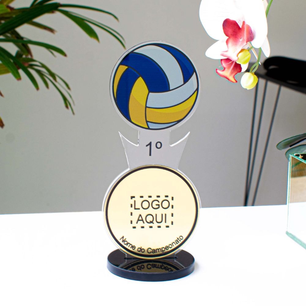 Troféu em Acrílico Personalizado Esportivo Voleibol Troféu em Acrílico Personalizado Esportivo Voleibol