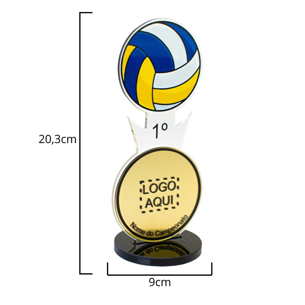 Troféu em Acrílico Personalizado Esportivo Voleibol Troféu em Acrílico Personalizado Esportivo Voleibol
