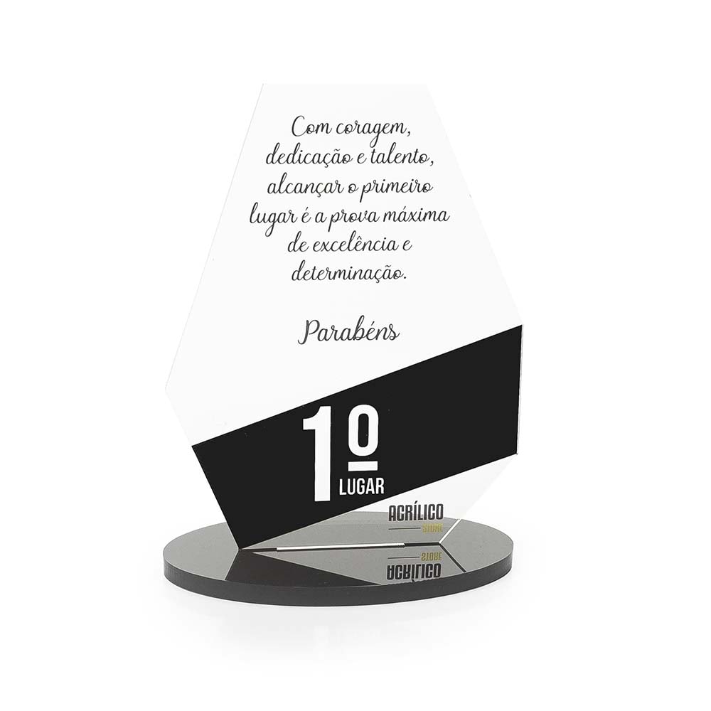 Troféu em Acrílico Personalizado Geométrico Troféu em Acrílico Personalizado Geométrico
