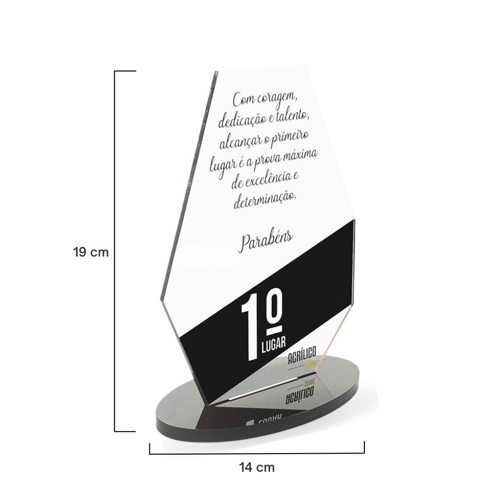 Troféu em Acrílico Personalizado Geométrico Troféu em Acrílico Personalizado Geométrico