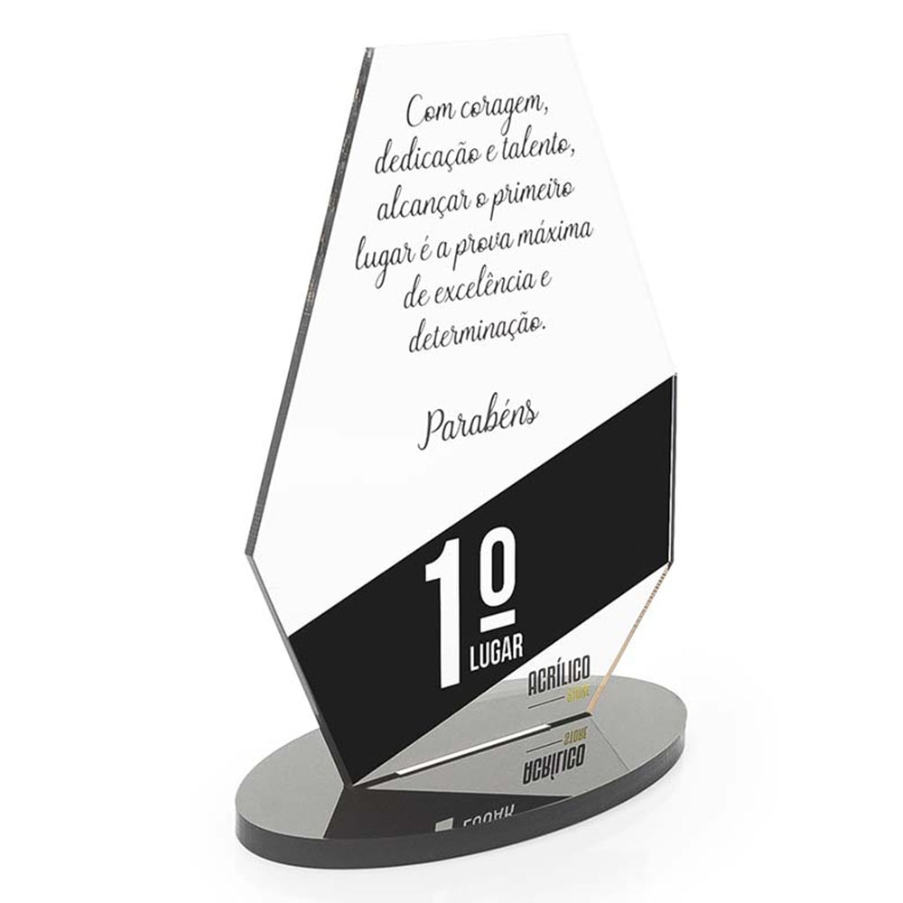 Troféu em Acrílico Personalizado Geométrico Troféu em Acrílico Personalizado Geométrico