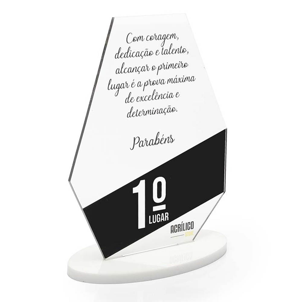 Troféu em Acrílico Personalizado Geométrico Troféu em Acrílico Personalizado Geométrico