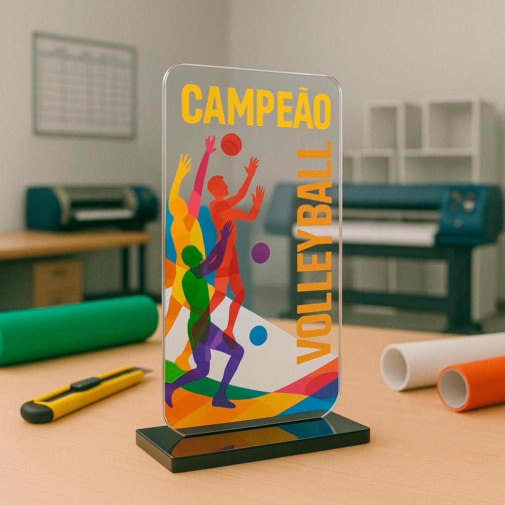 Troféu em Acrílico sem Personalização 10x15cm