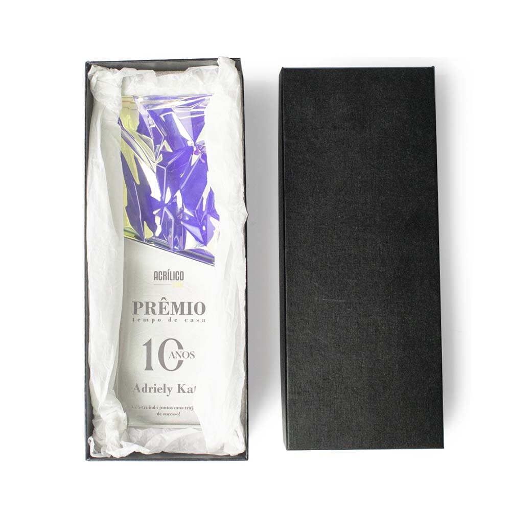 Troféu em Vidro Diamante Holográfico