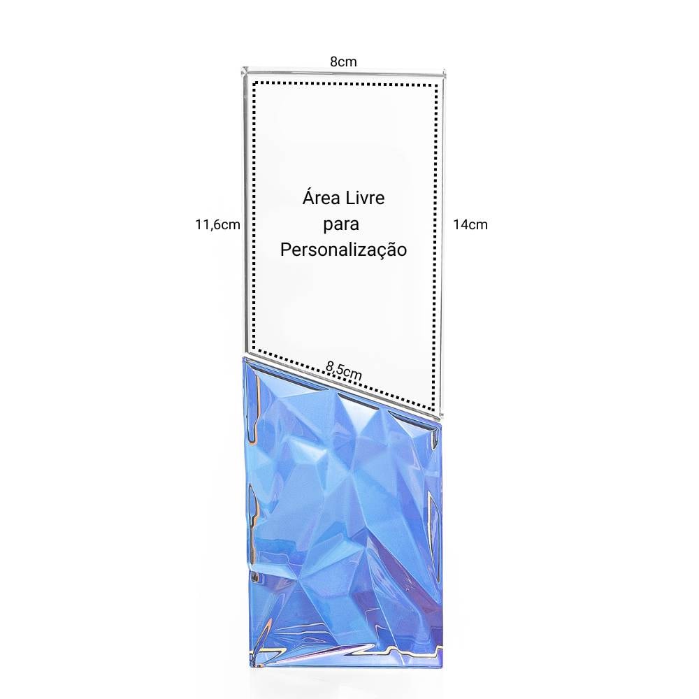Troféu em Vidro Diamante Holográfico