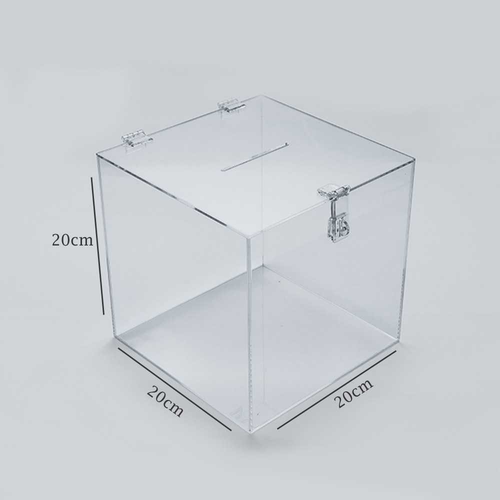 Urna em Acrílico Cristal 20x20cm Urna em Acrílico Cristal 20x20cm