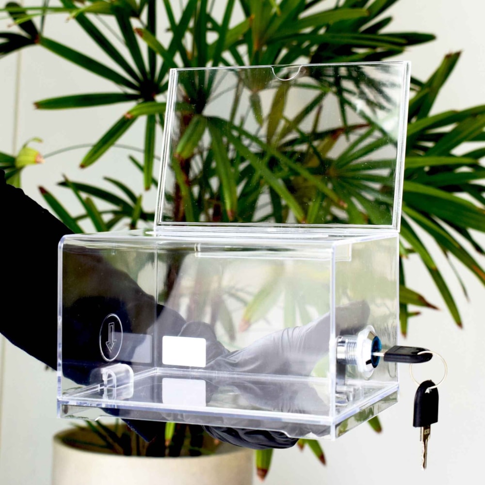 Urna em Acrílico Cristal com Display Urna em Acrílico Cristal com Display