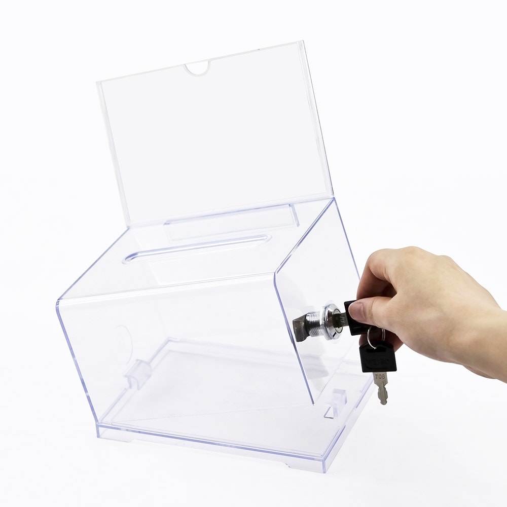 Urna em Acrílico Cristal com Display Urna em Acrílico Cristal com Display