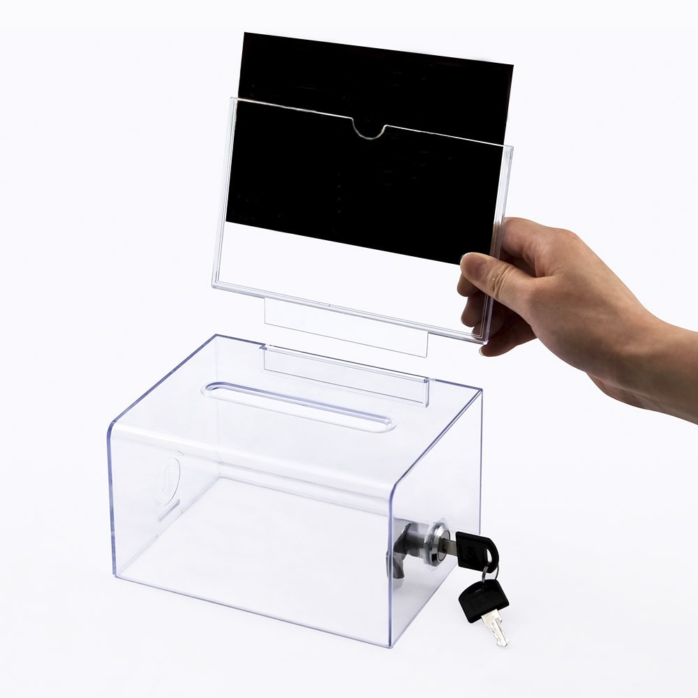 Urna em Acrílico Cristal com Display Urna em Acrílico Cristal com Display